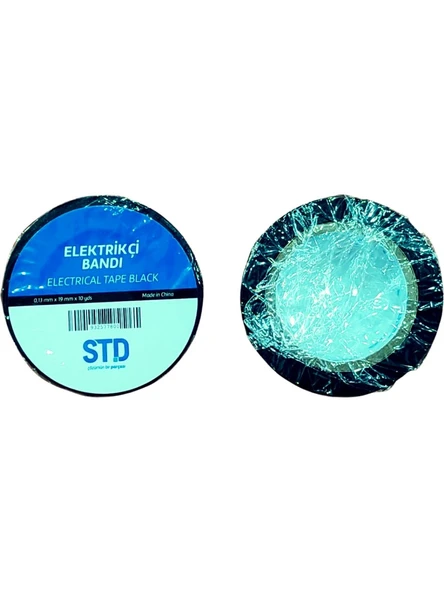 Std Siyah Izole Elektrikçi Bandı 19MM Elektrik Bant ürün görseli 1