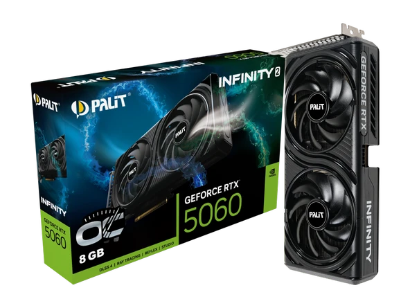 PALIT RTX5060 INFINITY 2 OC 8GB 128Bit GDDR7 3x DP, HDMI ürün görseli 1