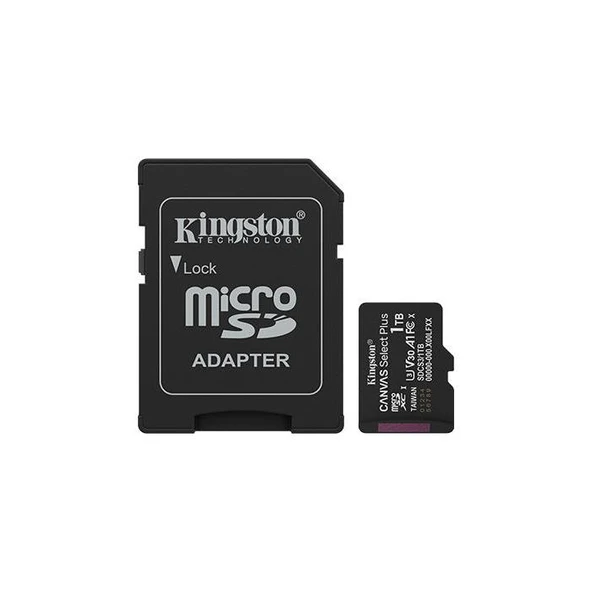 Kingston Canvas Select Plus SDCS3/1TB Class 10 UHS-I U3 A1 V30 1 TB Micro SD Kart ürün görseli 1