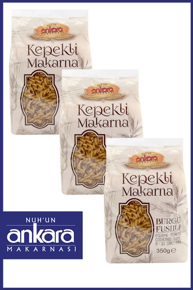 Nuh'un Ankara Kepekli Burgu Makarna 350 gr X 3 Adet ürün görseli 1
