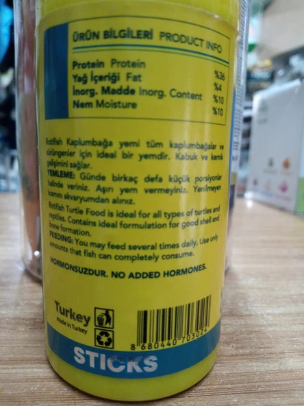 Rotifish Turtles Kaplumbağa Yemi 35 Gr - Resim 2
