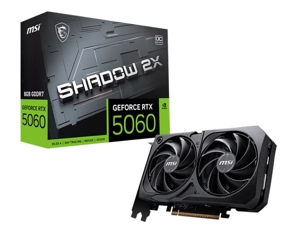 MSI GeForce RTX 5060TI 8G Shadow 2X OC PLUS GDDR7 128Bit DX12 Gaming (Oyuncu) Ekran Kartı ürün görseli 1