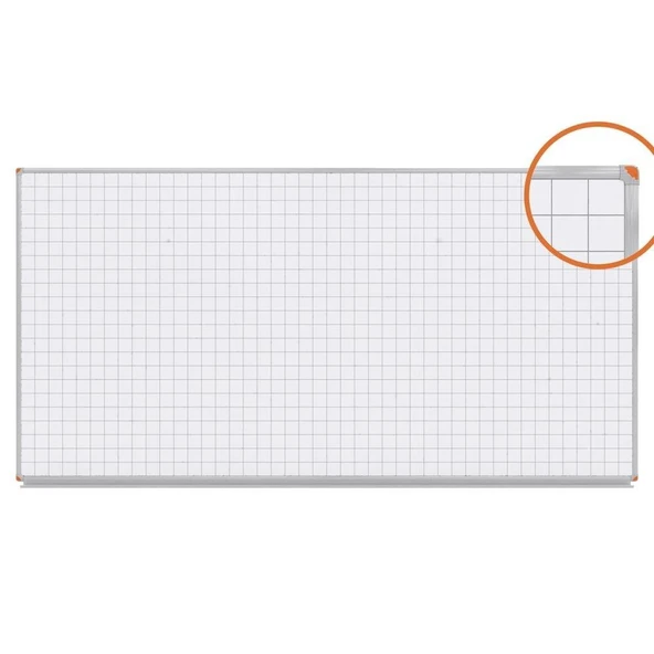Kareli Mıknatıslı Yüzey Beyaz Yazı Tahtası 120x270cm ürün görseli 1