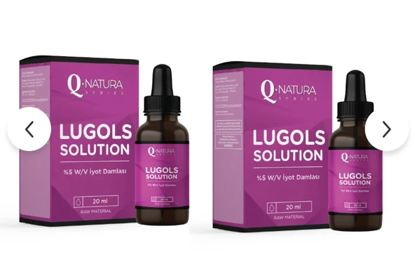 Q natura series Lugols Solution % 5 İyot Damla 20 ml - 2 ADET ürün görseli 1