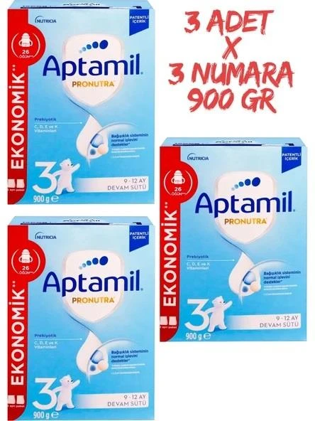APTAMİL PRONUTRA 3 900GR 3 ADET ürün görseli 1