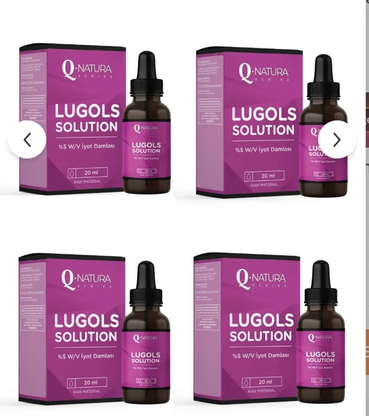 Q natura series Lugols Solution % 5 İyot Damla 20 ml - 4 ADET ürün görseli 1