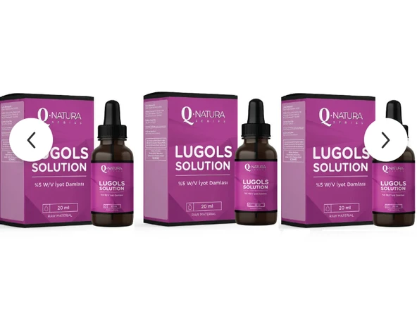 Q natura series Lugols Solution % 5 İyot Damla 20 ml - 3 ADET ürün görseli 1