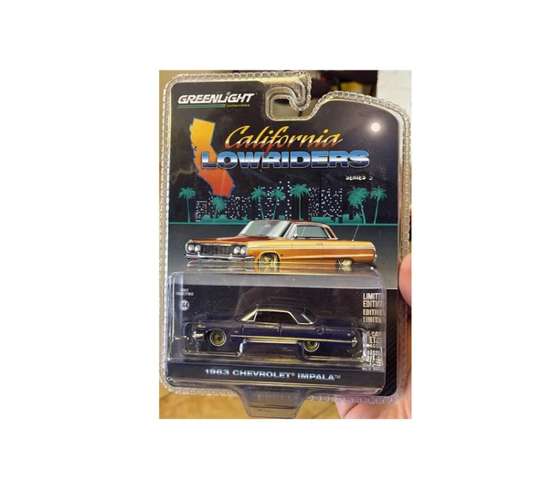 Greenlight California Lowriders 1963 Chevrolet Impala 1/64 Model Araba ürün görseli 1