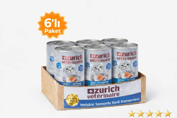 Zurich Veterinaire Balık Etli Yetişkin Kedi Konservesi 415 gr x 6’lı Paket ürün görseli 1
