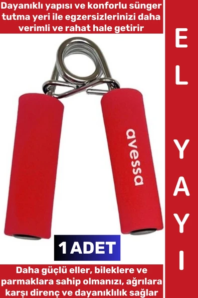 #ElYayı Dayanıklı Metal Yay Kaymaz Sporcu Müzisyen Parmak Bilek Kas Güçlendirici Süngerli El Yayı ürün görseli 1