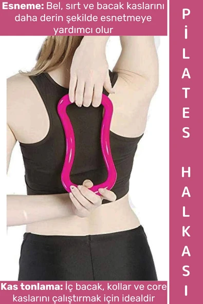 #YogaRing Ergonomik Bel Sırt Kol İç Bacak Kas Desteği Gevşetme Esneme Masaj Yoga Pilates Halkası ürün görseli 1