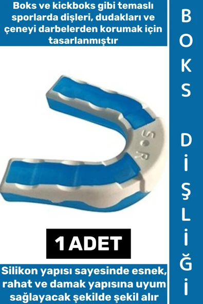 #BoksDişliği Kolay Şekil Alır Diş Dudak Çene Darbe Koruma Esnek Silikon Renkli Kickboks Boks Dişliği ürün görseli 1