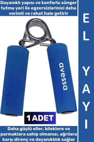 #ElYayı Dayanıklı Metal Yay Kaymaz Sporcu Müzisyen Parmak Bilek Kas Güçlendirici Süngerli El Yayı ürün görseli 1