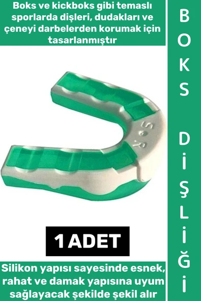 #BoksDişliği Kolay Şekil Alır Diş Dudak Çene Darbe Koruma Esnek Silikon Renkli Kickboks Boks Dişliği ürün görseli 1