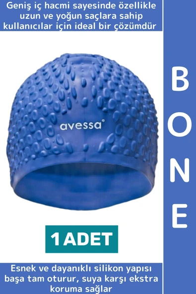 #Bone Su Sızdırmaz Esnek Yumuşak Silikon Havuz Deniz Yüzme Kulağa Su Geçirmez Büyük Beden Saç Bonesi ürün görseli 1