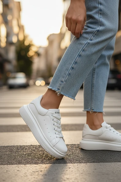 Enoch Kadın Platform Tabanlı Sneaker Günlük Rahat Spor Ayakkabı ürün görseli 1