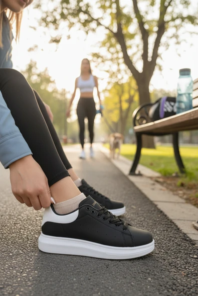 Enoch Kadın Platform Tabanlı Sneaker Günlük Rahat Spor Ayakkabı ürün görseli 1