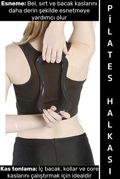 #YogaRing Ergonomik Bel Sırt Kol İç Bacak Kas Desteği Gevşetme Esneme Masaj Yoga Pilates Halkası ürün görseli 1