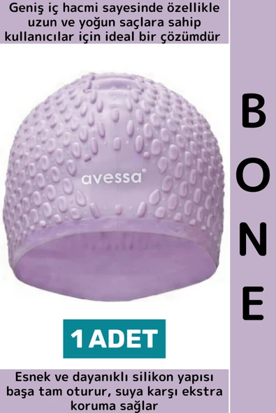 #Bone Su Sızdırmaz Esnek Yumuşak Silikon Havuz Deniz Yüzme Kulağa Su Geçirmez Büyük Beden Saç Bonesi ürün görseli 1