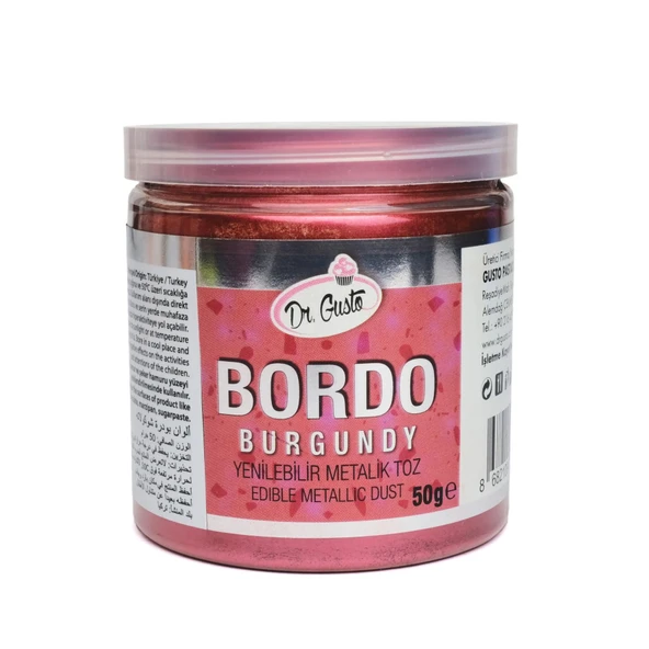 TOZ SİM  METALİK DR. GUSTO 50 GR BORDO ürün görseli 1