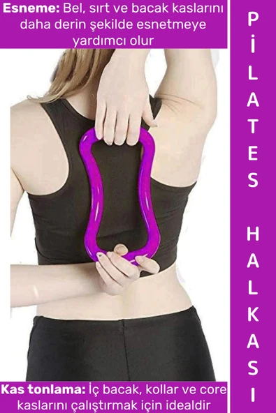 #YogaRing Ergonomik Bel Sırt Kol İç Bacak Kas Desteği Gevşetme Esneme Masaj Yoga Pilates Halkası ürün görseli 1