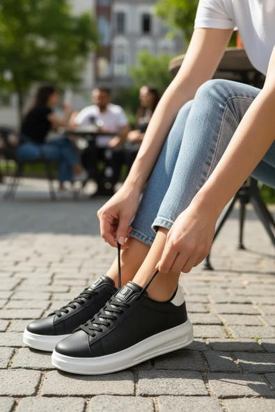 Enoch Kadın Yüksek Tabanlı Ortopedik Sneaker Yürüyüş Ayakkabısı ürün görseli 1