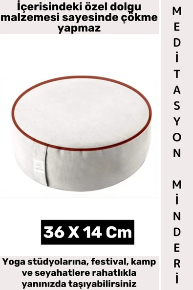 #MeditasyonMinderi Ultra Konforlu Rahat Outdoor Kamp Yoga Stüdyosu Meditasyon Minderi 36 X 14 Cm ürün görseli 1