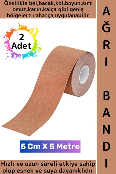 #AğrıBandı Hızlı Uzun Süre Etkili Kas Bel Bacak Kol Boyun Sırt Omuz Karın Kalça Ten Isı Bandı 2 Adet ürün görseli 1