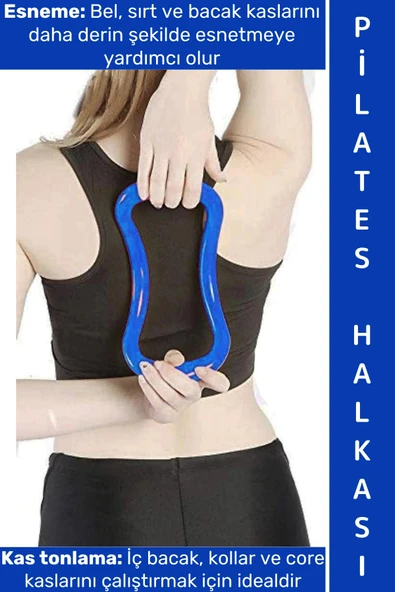 #YogaRing Ergonomik Bel Sırt Kol İç Bacak Kas Desteği Gevşetme Esneme Masaj Yoga Pilates Halkası ürün görseli 1