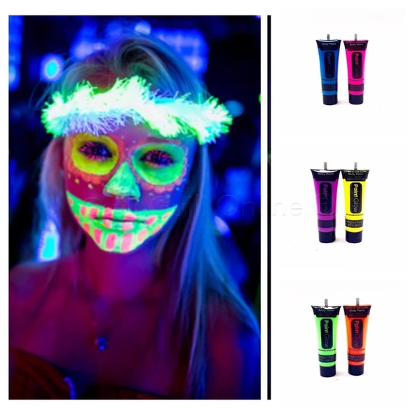 Glow Stick Boya Fosforlu Krem Boya 12 Adet ürün görseli 1