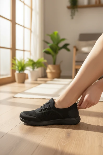 Enoch Kadın Bağcıksız Esnek Tabanlı Günlük Spor Ayakkabı Yürüyüş Sneaker ürün görseli 1