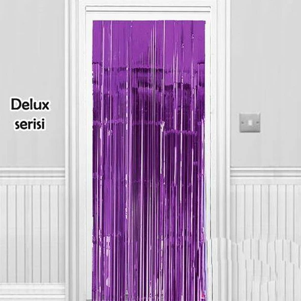 Işıltılı Duvar ve Kapı Perdesi Mor Renk 90x200 cm ürün görseli 1