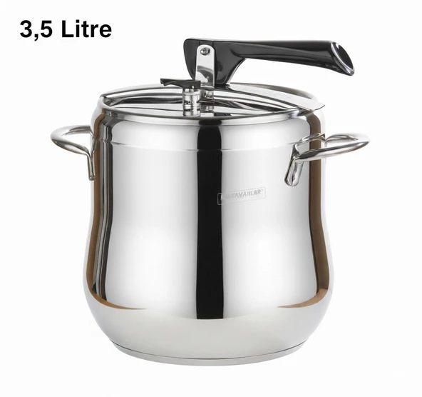 Klasik Düdüklü Tencere - 3.5 Litre Güveç Model (Paslanmaz Çelik) - Resim 3
