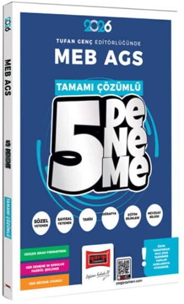 2026 MEB AGS Tüm Dersler Tamamı Çözümlü 5 Deneme Sınavı Yargı Yayınları ürün görseli 1