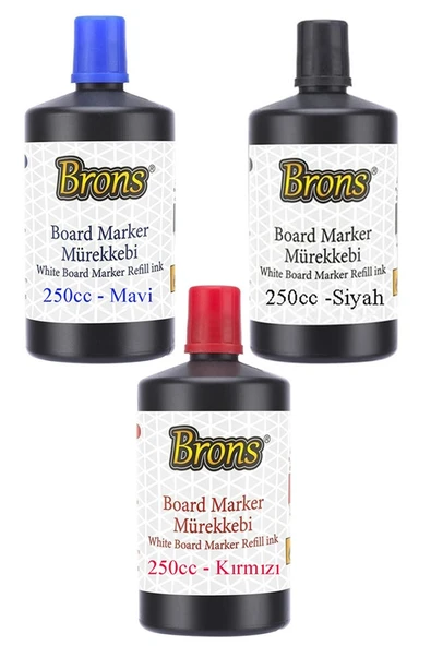 Mavi Siyah Kırmızı Yazı Tahta Kalem Mürekkebi 250ml 1 Adet Brons Tahta Kalemi Mürekkebi Kolay Silinebilir 250gr Okul ürün görseli 1