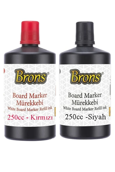 Siyah Kırmızı Yazı Tahta Kalem Mürekkebi 250ml 1 Adet Brons Tahta Kalemi Mürekkebi Kolay Silinebilir 250gr Okul Sınıf ürün görseli 1