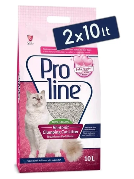 ProLine Baby Pudra kedi kumu 10 lt 2 adet ürün görseli 1