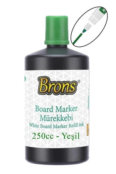 Yeşil Yazı Tahta Kalem Mürekkebi 250ml 1 Adet Brons Tahta Kalemi Mürekkebi Kolay Silinebilir 250gr Okul Sınıf Öğrenci ürün görseli 1