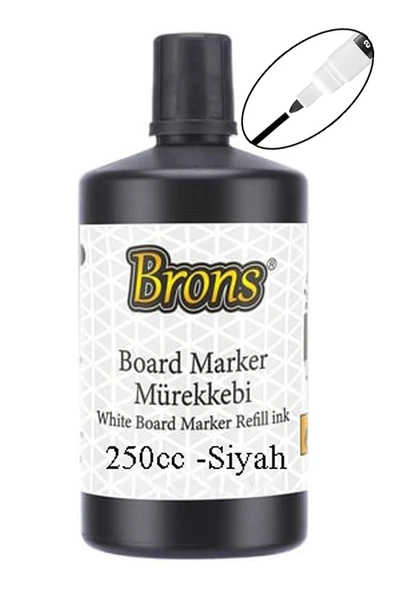 Siyah Yazı Tahta Kalem Mürekkebi 250ml 1 Adet Brons Tahta Kalemi Mürekkebi Kolay Silinebilir 250gr Okul Sınıf Öğrenci ürün görseli 1