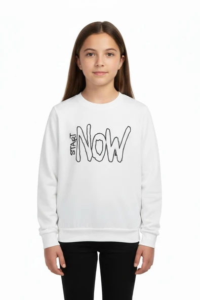 Kız Çocuk Baskılı Sweatshirt BGL-ST05267 - Resim 2