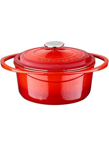 Lava Heritage Yuvarlak Kırmızı 24 cm Döküm Tencere ürün görseli 1