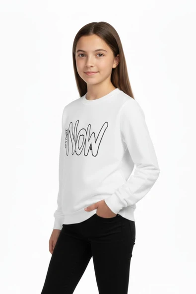 Kız Çocuk Baskılı Sweatshirt BGL-ST05267 - Resim 5