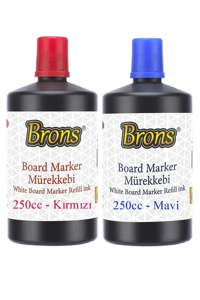 Kırmızı Mavi Yazı Tahta Kalem Mürekkebi 250ml 1 Adet Brons Tahta Kalemi Mürekkebi Kolay Silinebilir 250gr Okul Sınıf ürün görseli 1