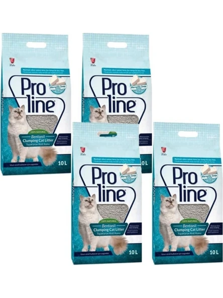 Proline Pro Line Marsilya Sabunu Kokulu Kedi Kumu 10 lt x 4 ürün görseli 1