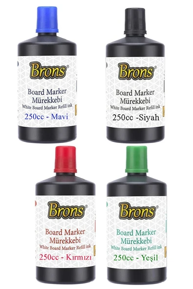 Mavi Siyah Kırmızı Yeşil Yazı Tahta Kalem Mürekkebi 250ml 1 Adet Brons Tahta Kalemi Mürekkebi Kolay Silinebilir 250gr ürün görseli 1