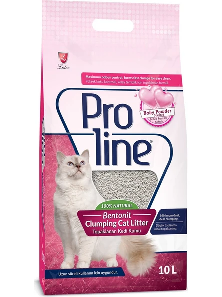 ProLine Pudralı Kedi Kumu 10 lt ürün görseli 1