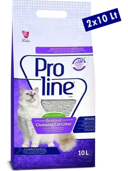 ProLine Lavanta Kokulu Kedi Kumu 2 adet 10 litre Kum Küreği Hediyeli ürün görseli 1