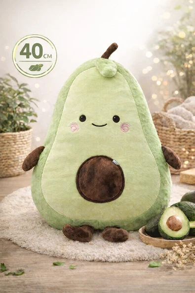 40 CM Avokado Peluş Oyuncak Yumuşacık Sevimli Dekoratif Peluş ürün görseli 1