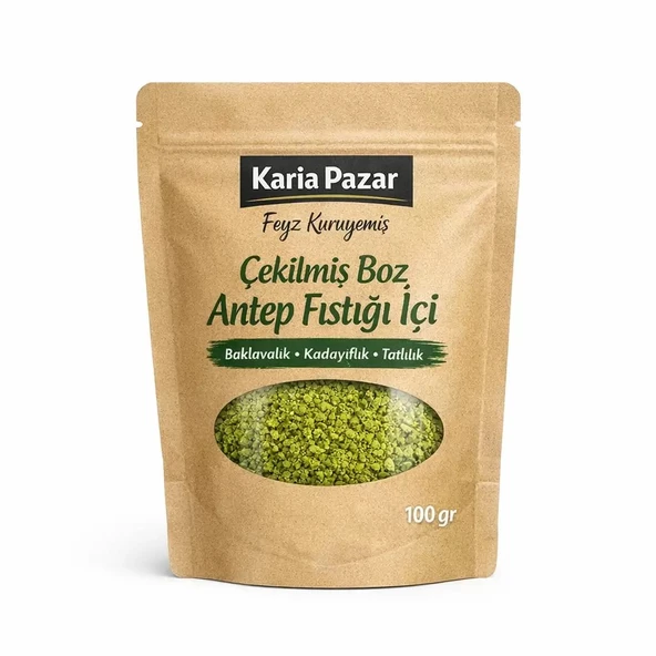 Çekilmiş Boz Antep Fıstığı İçi Baklavalık Kadayıflık Tatlılık 100 g ürün görseli 1