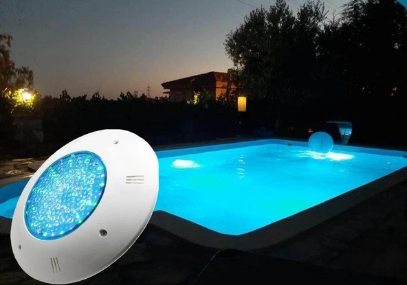 30 Watt 12 Volt Tenda Turkuaz Sıva Üstü Ledli Havuz Lambası 30w 12v ürün görseli 1